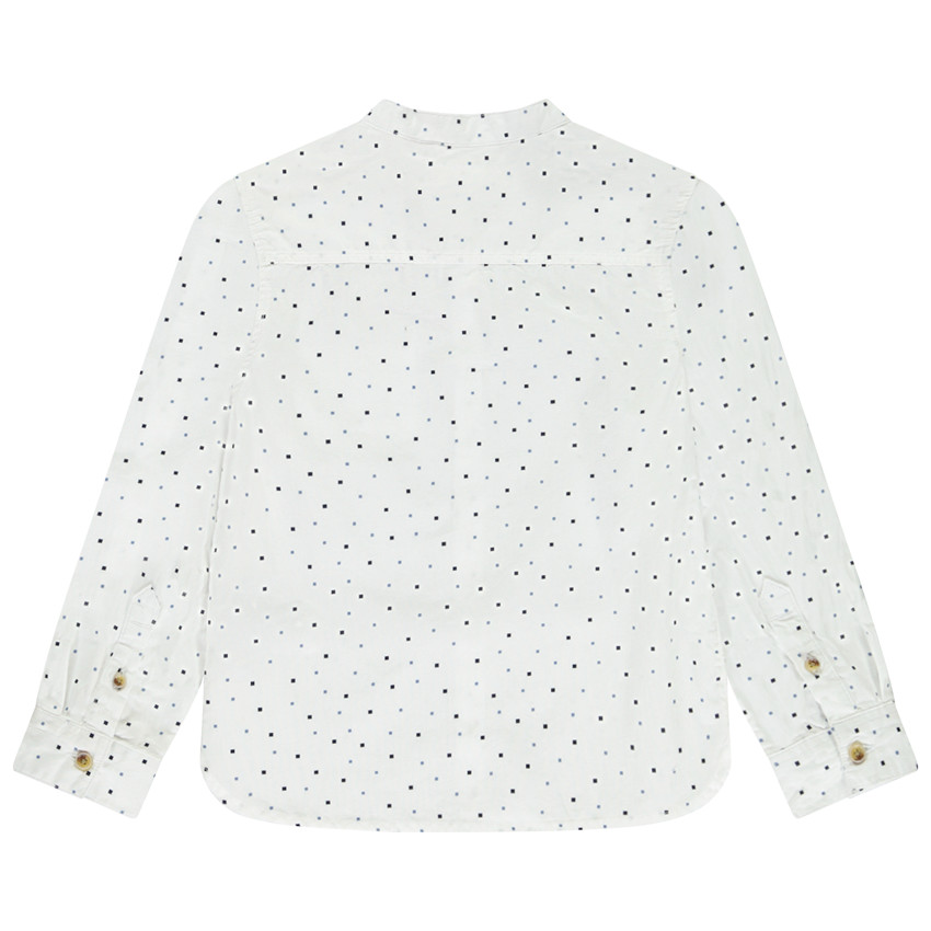 Chemise manches longues imprimé carrés + mouchoir pour garçon 