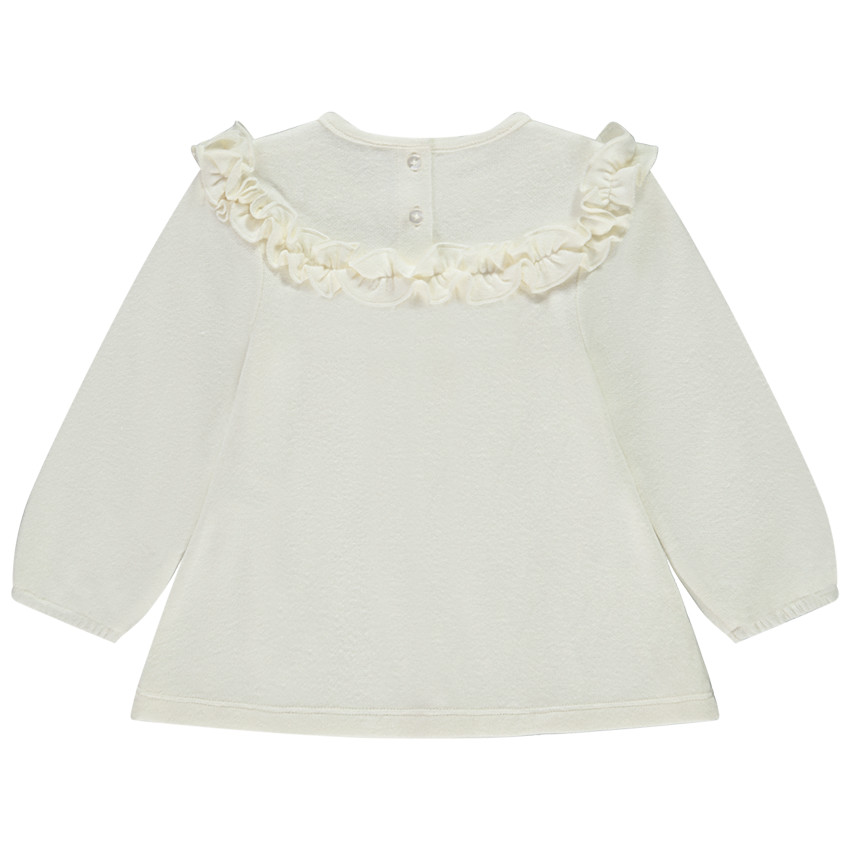 Lange mouwen gebreide tuniek met ruche voor meisjes 