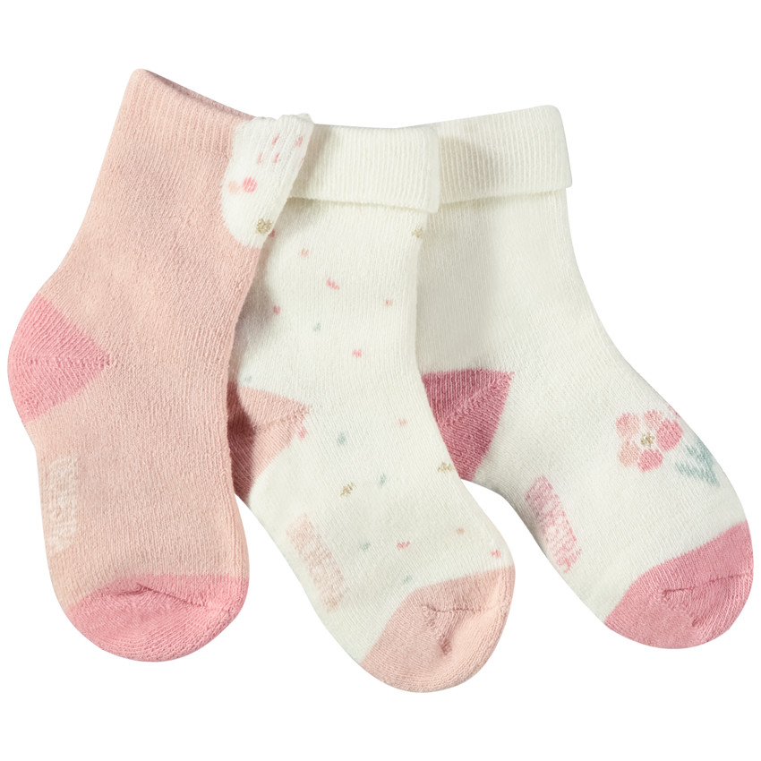 Set van 3 paren van sokken met fantasieprint voor meisjes 