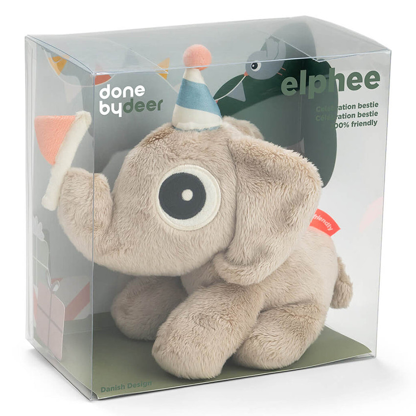 Geschenkdoos 3D-Knuffel Elphee Zand 