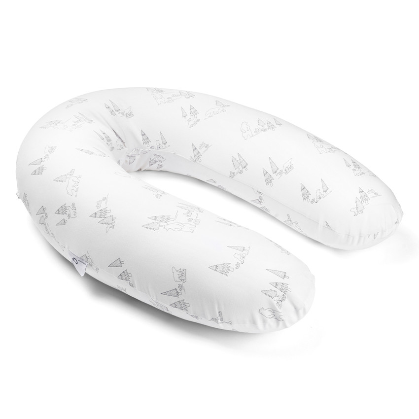 Grand coussin multi-usage Buddy Bear Family Grey 