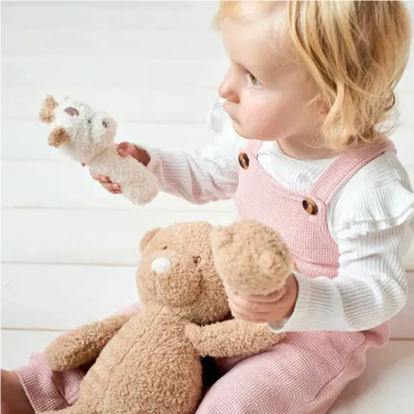 Hochet en peluche - Girafe - Blanc 