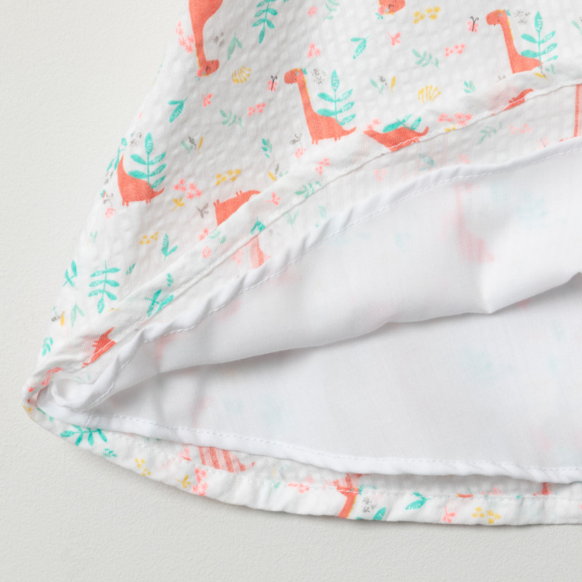 Robe à fines bretelles à dinosaures imprimés all-over 