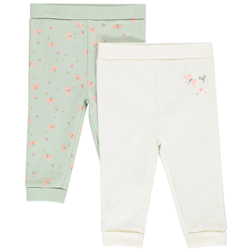 Lot de 2 caleçons imprimé papillons pour bébé fille 