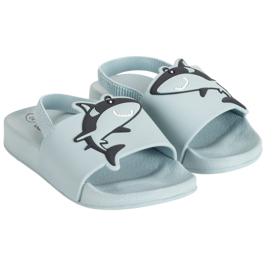 Haai-mules voor jongens met bandje naar leeftijd 