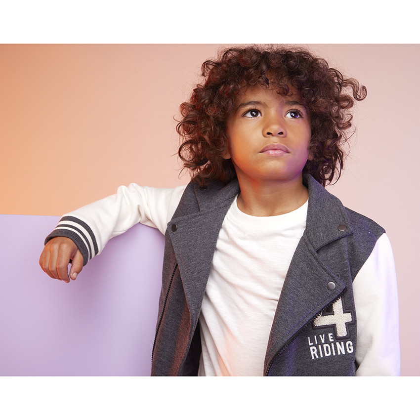 Perfecto en molleton brossé effet color block pour garçon 