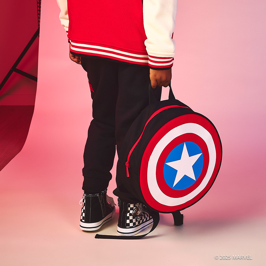 Sac à dos bouclier de Captain America Marvel pour garçon 