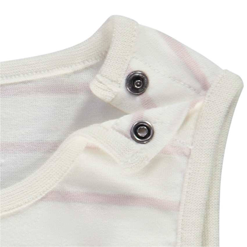 Mouwloos shirt in jersey met strepen en print voor baby jongen 