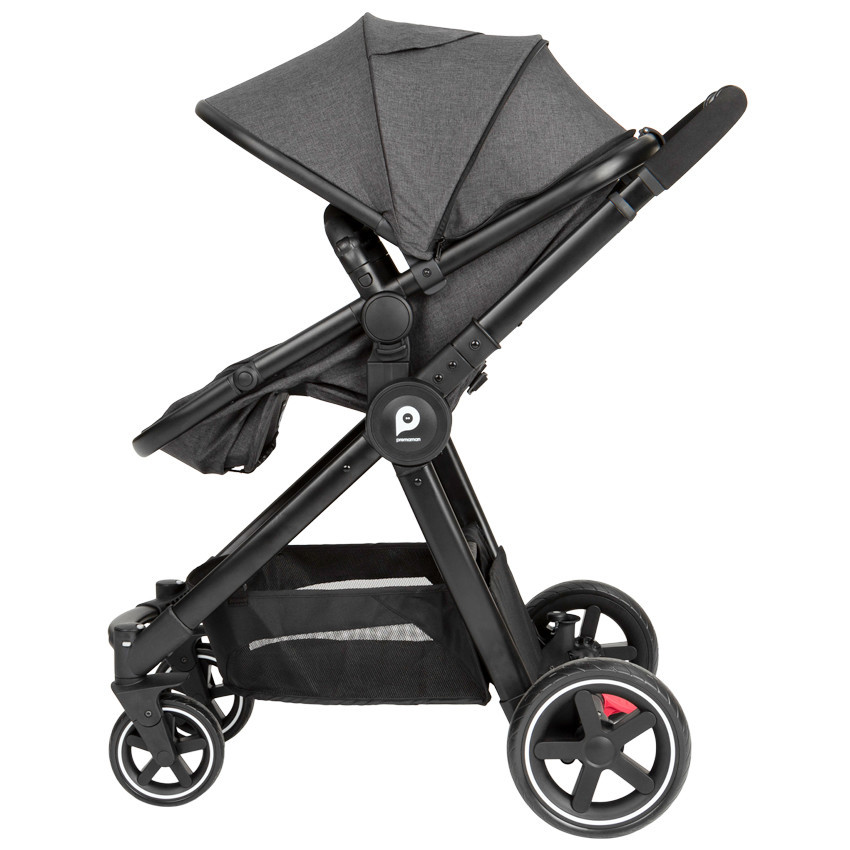 Kinderwagen duo Théa 2 in 1 grijs gemêleerd/zwart 
