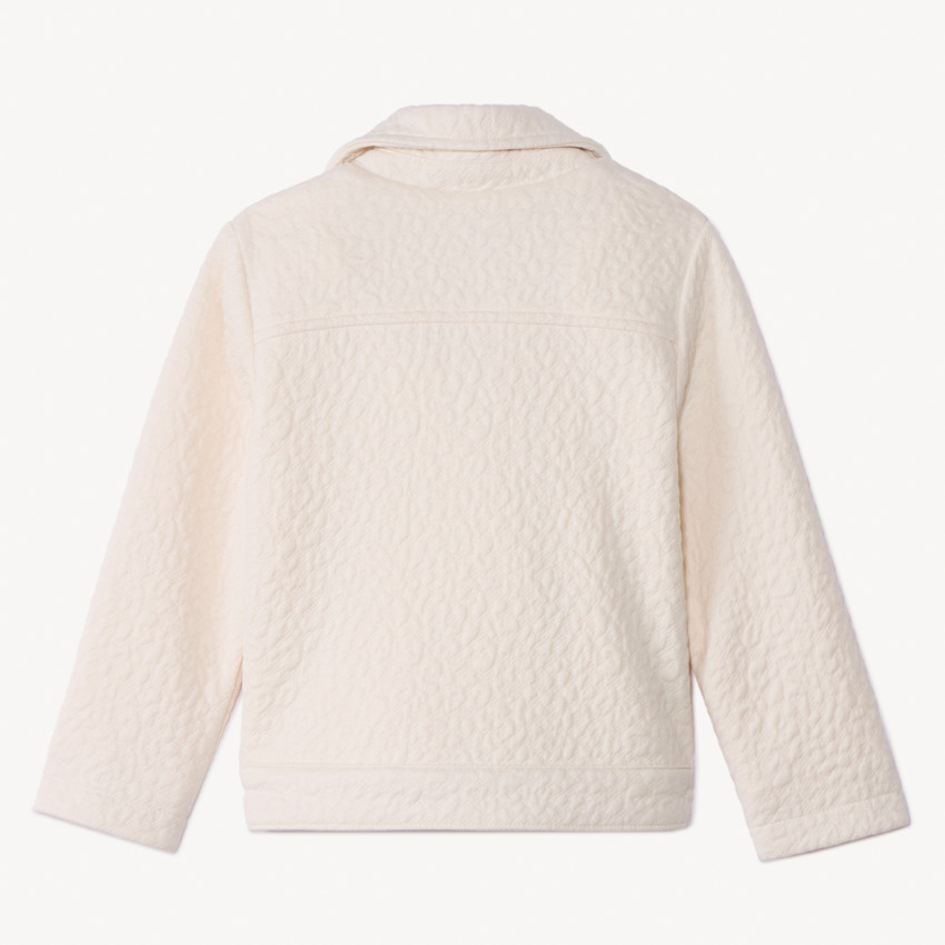 Jas in perfecto-stijl van jacquard voor babymeisje 
