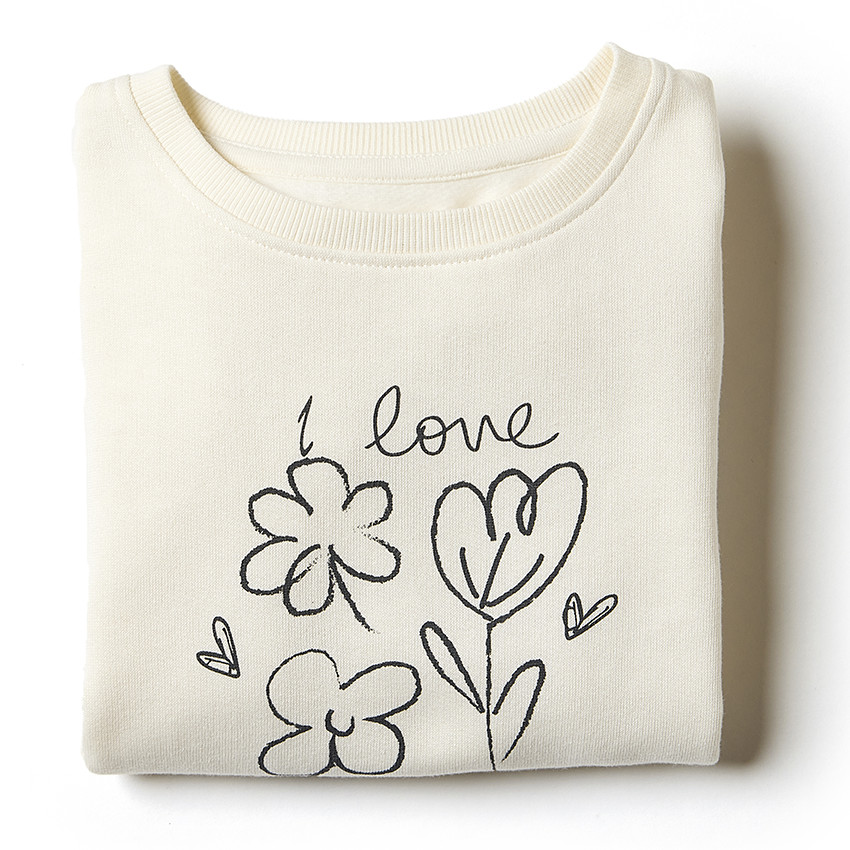 Sweatshirt met bloemen voor meisjes 