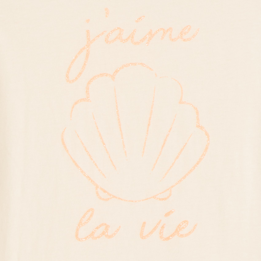 T-shirt met korte mouwen en glitters voor meisjes 