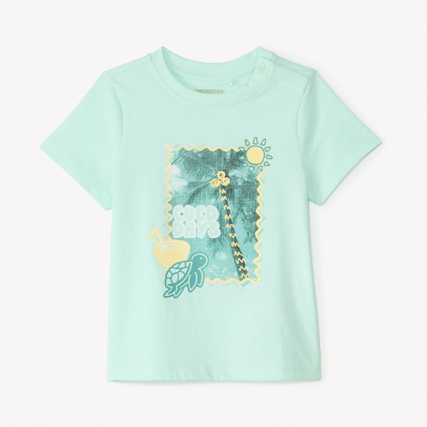 T-shirt manches courtes photoprint plage pour bébé garçon 