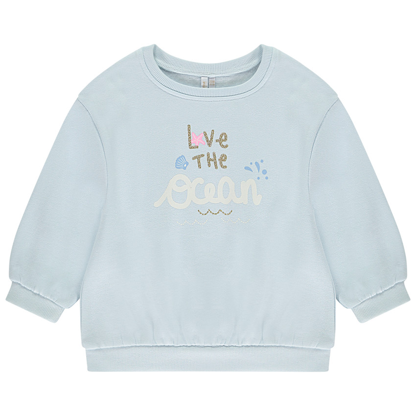 Fleece sweatshirt oversize voor meisjes 
