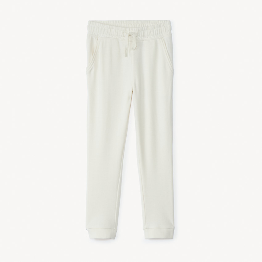Effen fleece joggingshort meisjes 