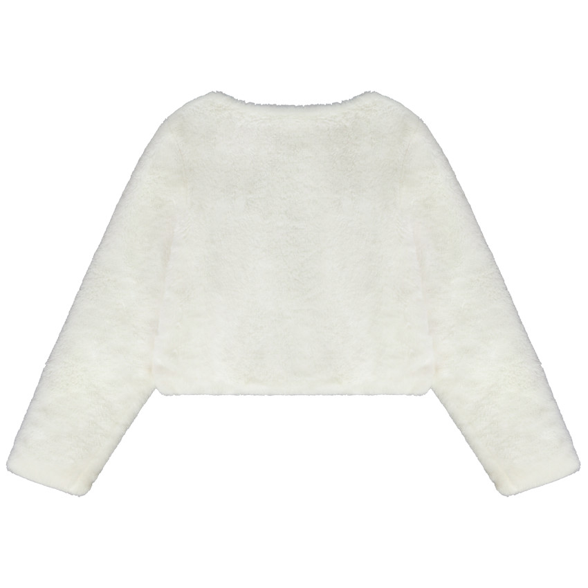 Gilet in imitatiebont voor meisjes 