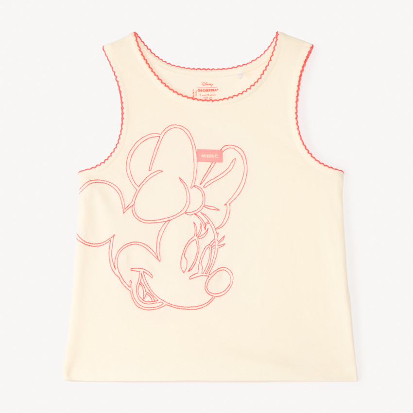 Een effen Minnie Disney tanktop voor meisjesbaby's 