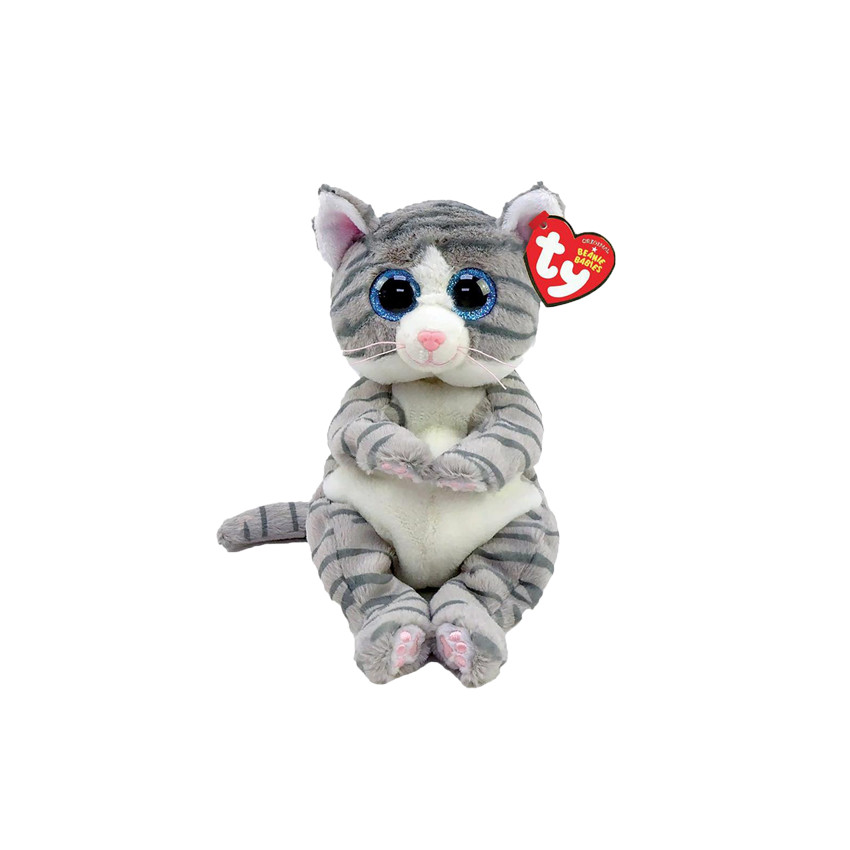 Peluche Beanie Babies 15 cm - Mitzi le chat tigré 