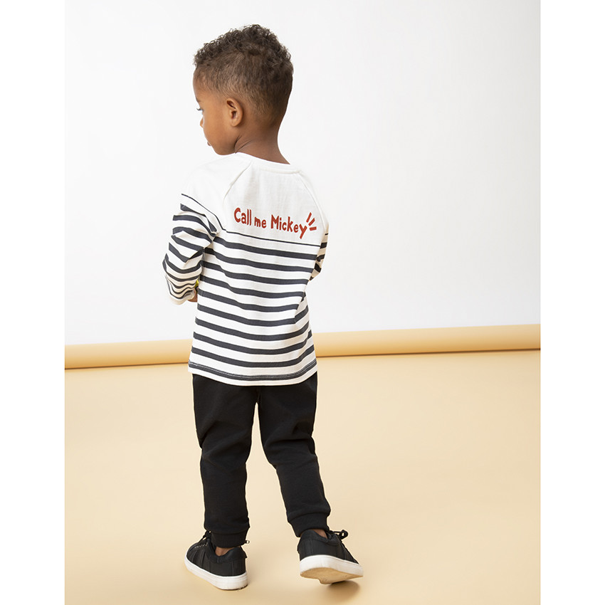 Marinière en jersey broderie Mickey Disney pour bébé garçon 