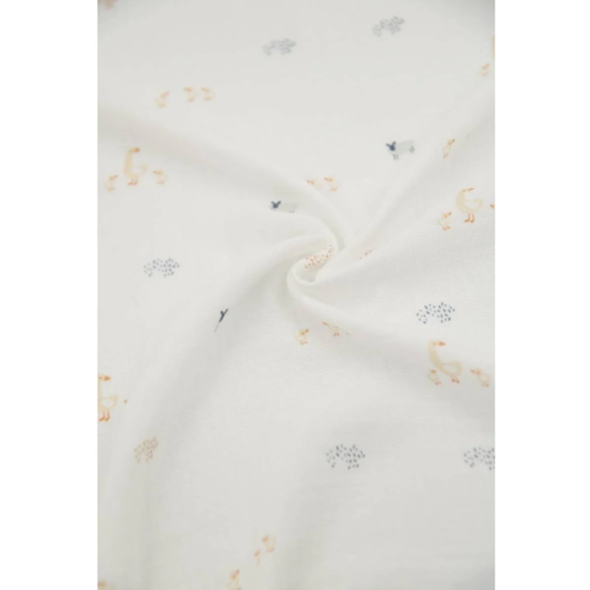 Lot de 2 langes en mousseline XL - Farm Buddies/Light Sand- 120x120 cm  