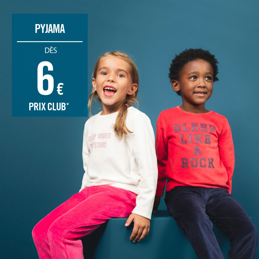 Pyjama en velours bicolore avec message printé 