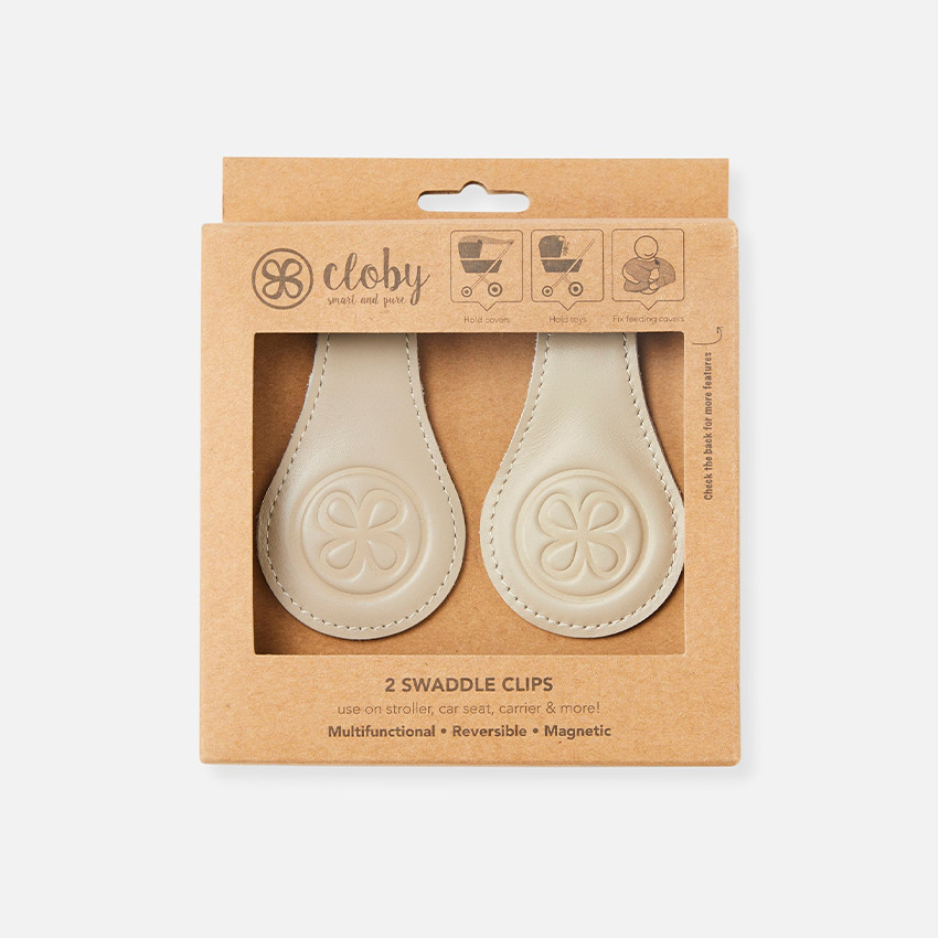 Clips magnetisch leder & canvas Beige 