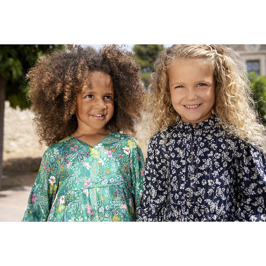 Jurk met lange mouwen en bloemenprint, met ruimzittende snit 