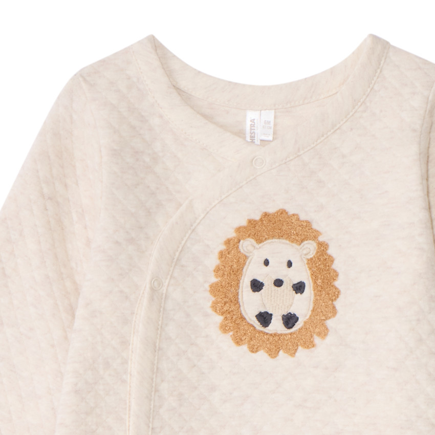 Dors-bien matelassé à patch hérisson pour bébé 