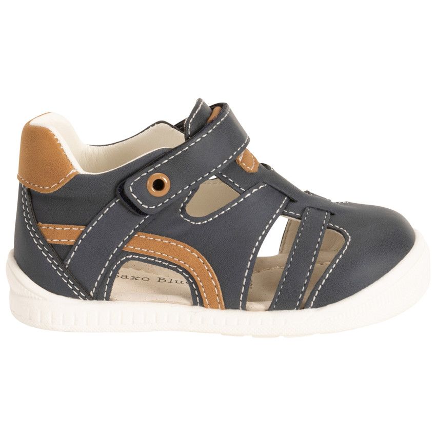 Sandalen met velcro en contrasterende inzetstukken voor baby jongen 