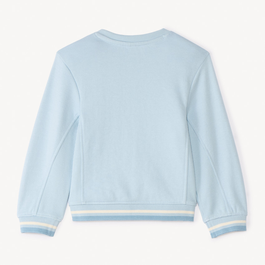 Sweater met print en bouclette patch voor babyjongen 