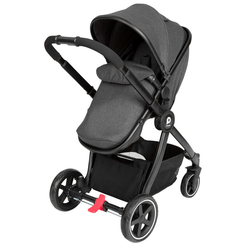 Kinderwagen duo Théa 2 in 1 grijs gemêleerd/zwart 