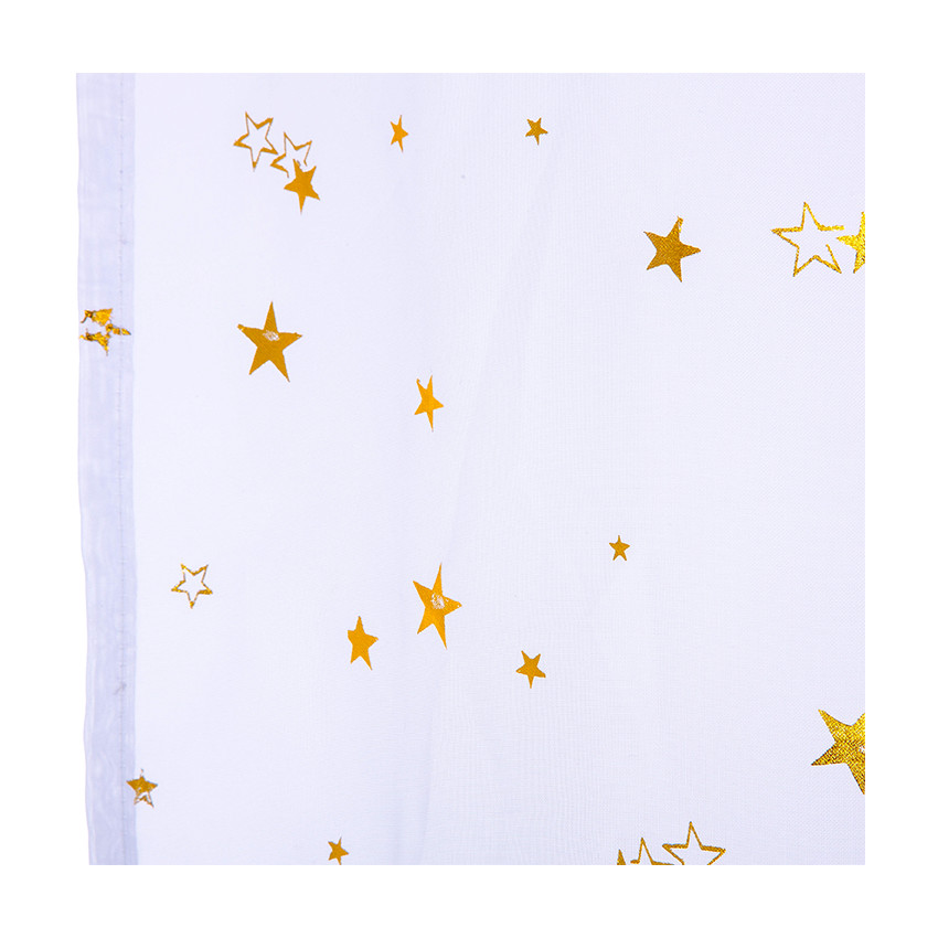 Rideaux voilage 140 x 250 - Etoiles Or 