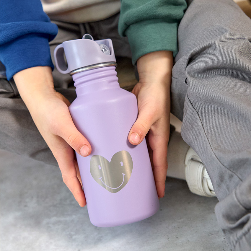 Gourde inox 500ml Heart Lilac 