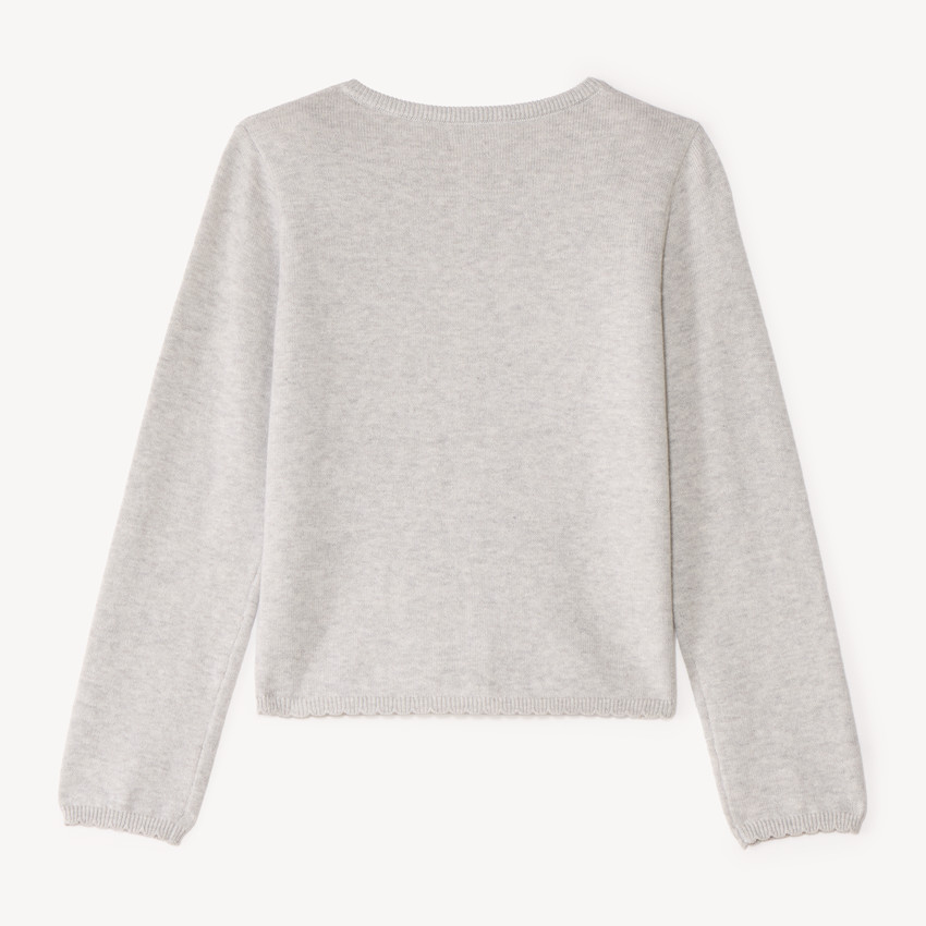 Effen gebreid vest meisjes 