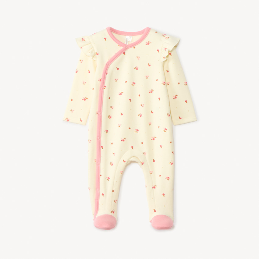 Dors-bien imprimé fleurs pour bébé fille avec ouvertures différentes selon l'âge 