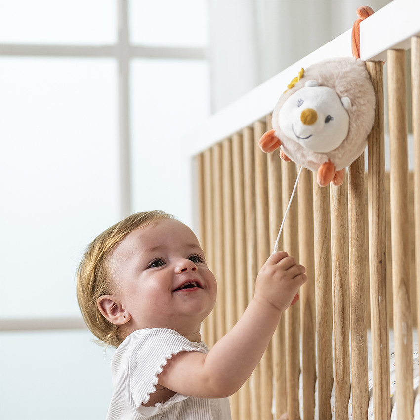 Muzikale knuffel - Egel Zoë - Donker warm beige - 20 cm 