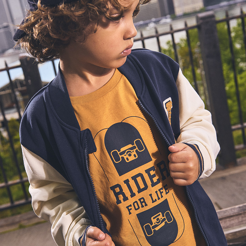 T-shirt manches longues print fantaisie pour garçon 