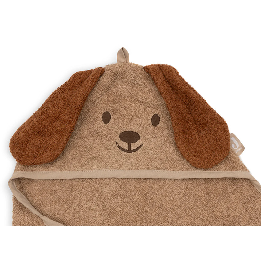 Cape de bain éponge - Diego le chien - Biscuit - 75 x 75 cm 