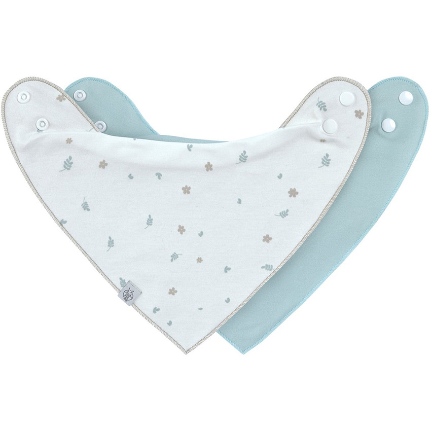 Lot de 2 bavoirs bandanas imperméable Floral 