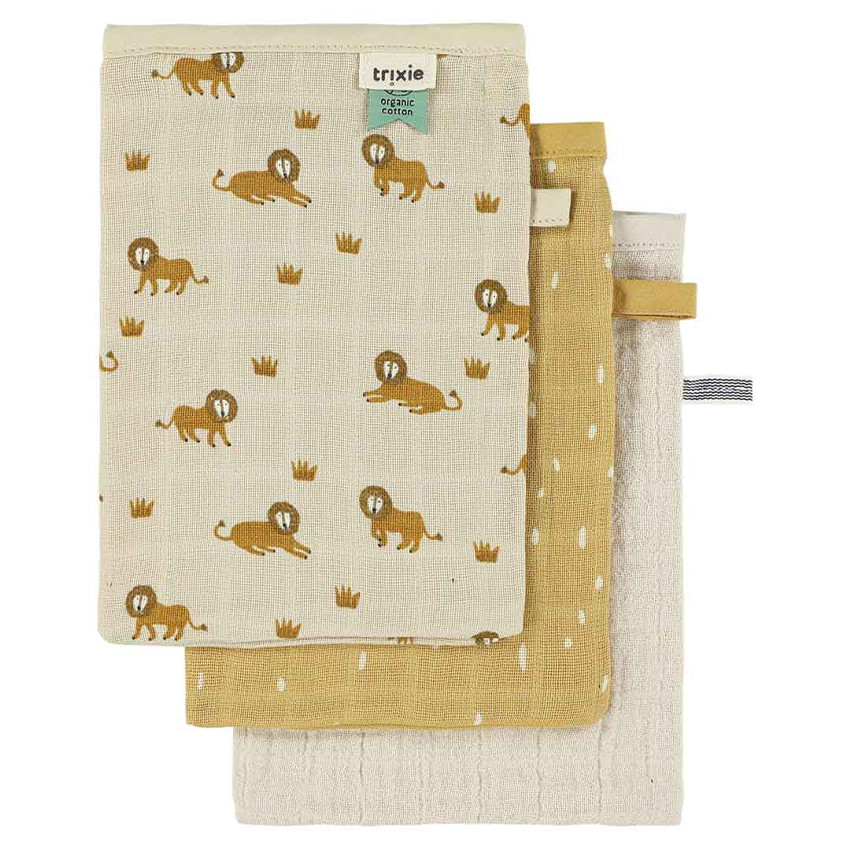 Washandjes in tetra Lively Lion 3stks 