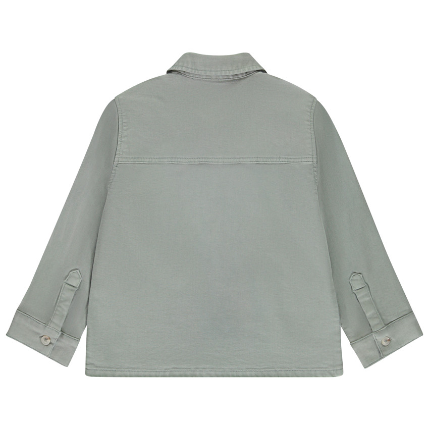 Overhemd effen denim met zakken voor jongen 