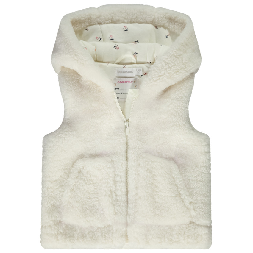 Gilet sans manches en sherpa moutonné pour fille 