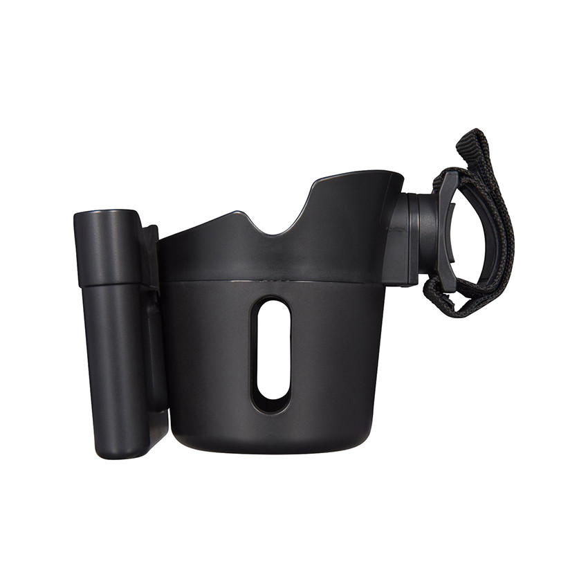 Beker en telefoonhouder 2-in-1 voor kinderwagen Zwart  
