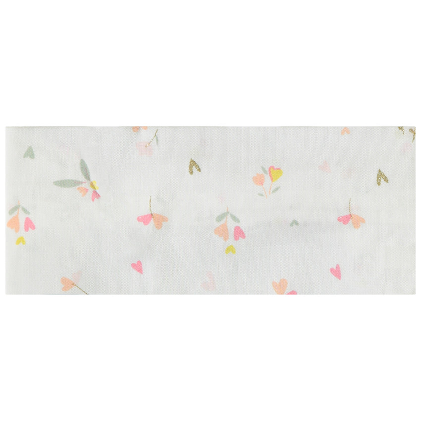 Bandeau large imprimé fleurs pour bébé fille 