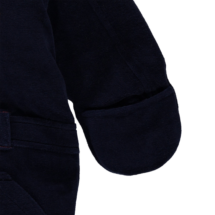 Combi-pilote en velours avec badges patchés 