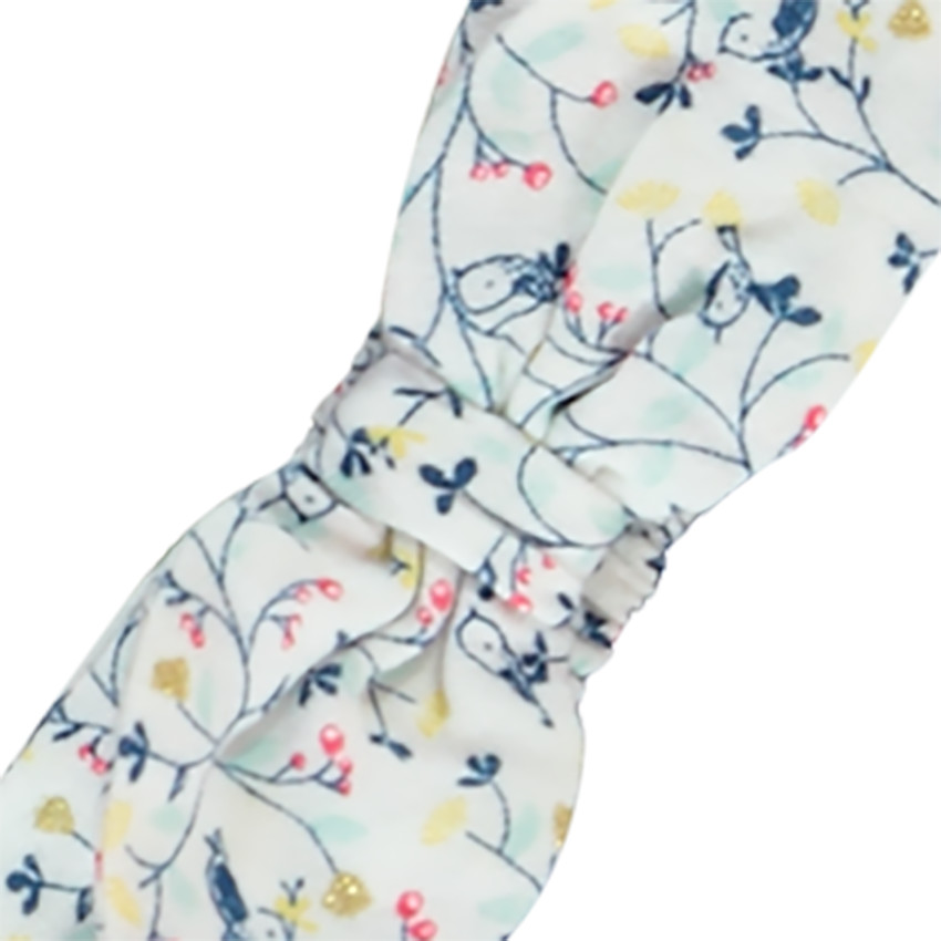 Bandeau effet noué imprimé floral pour bébé fille 