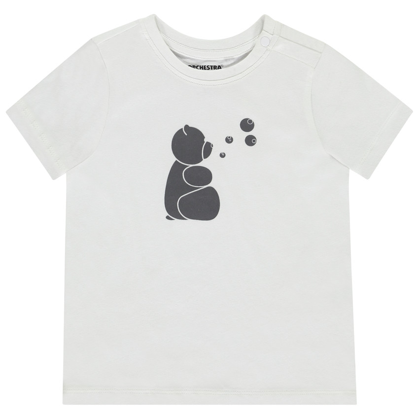 T-shirt manches courtes ourson et bulles pour bébé garçon 