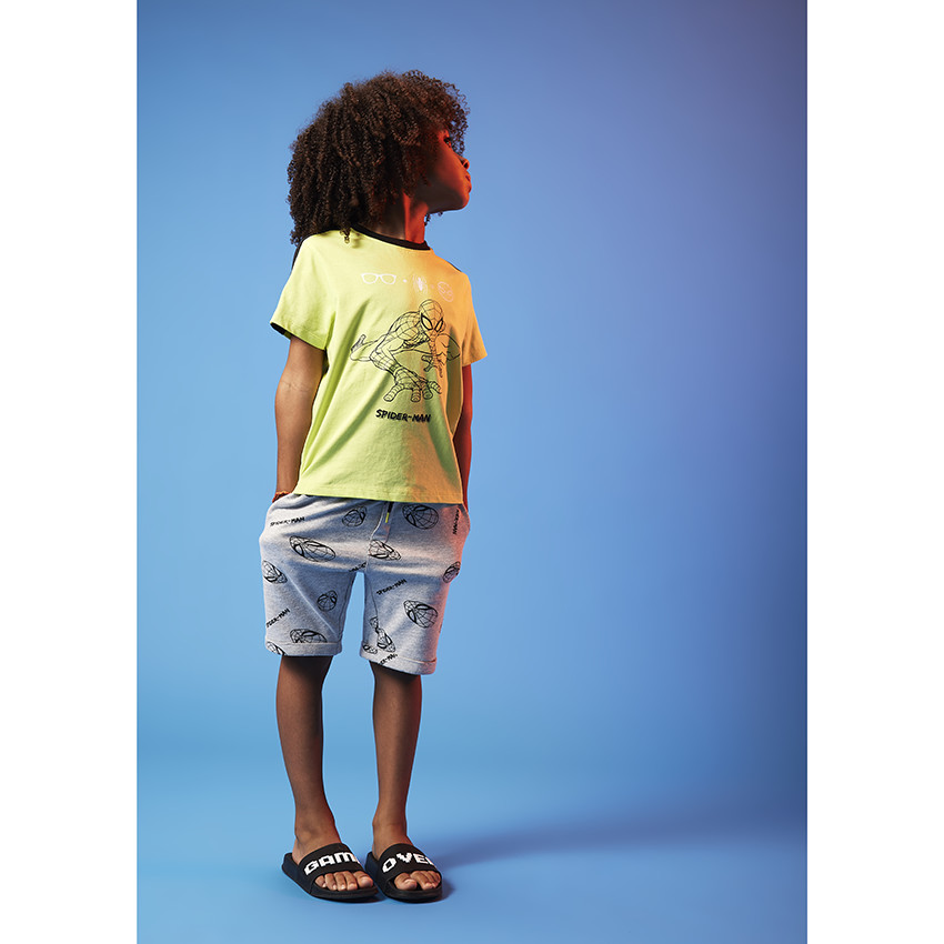 T-shirt met korte mouwen print Spider-Man Marvel voor jongen 