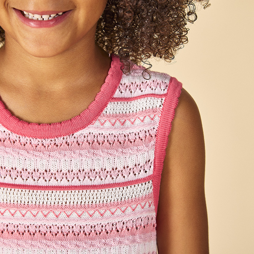 Mouwloze Haakjurk met Fantasie voor Meisjes 