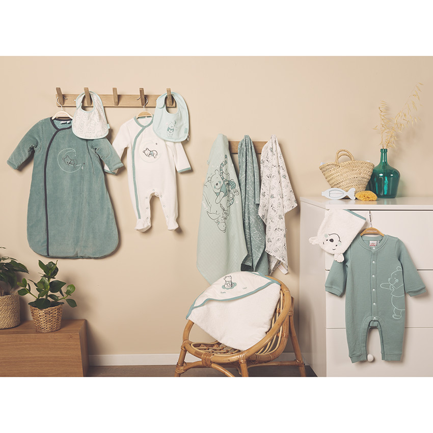 Lot de 2 bavoirs en coton print Winnie l'Ourson Disney pour bébé garçon 